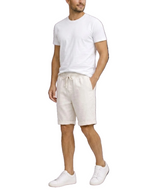 Men's Elasticated Drawstring Waist Pull-On Turn-Up Cuffed Hem Side Pocket Casual Shorts